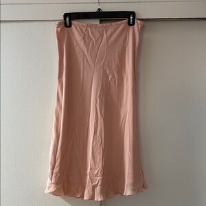 Ann Taylor Pink Midi Slip Skirt
